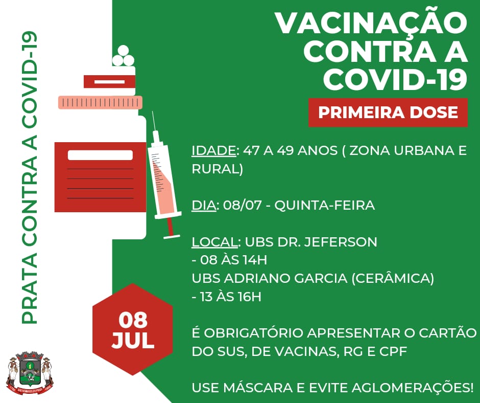 Vacinação contra Covid-19 – São Domingos do Prata