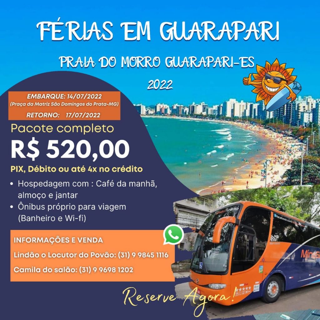 FÉRIAS EM GUARAPARI – RESERVE AGORA!