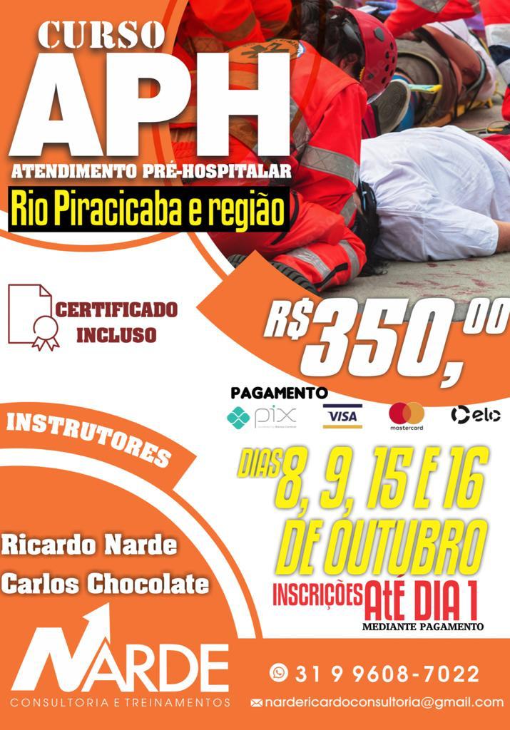 CURSO – ATENDIMENTO PRÉ HOSPITALAR – NARDE CONSULTORIA E TREINAMENTOS