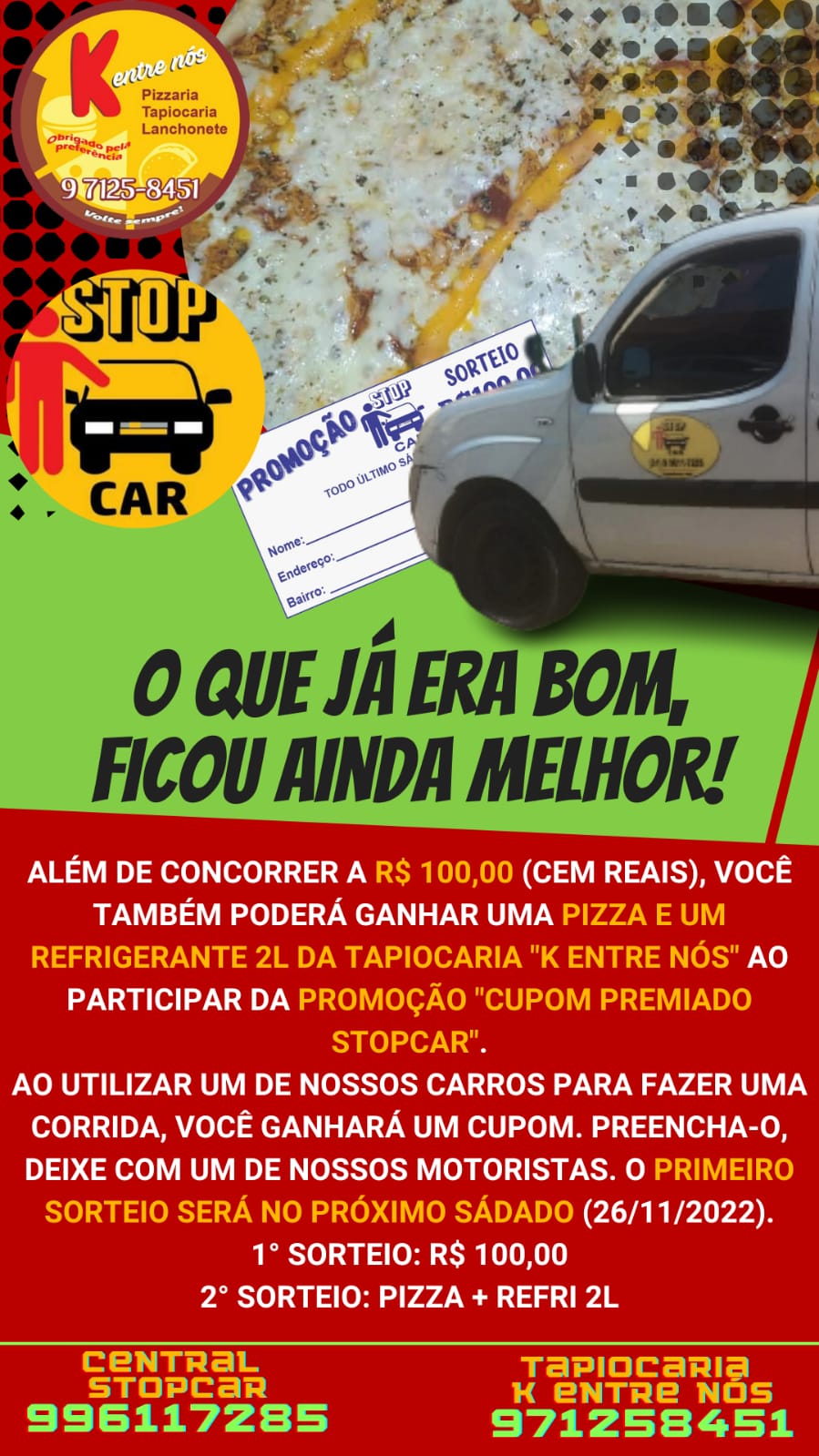 PROMOÇÃO “CUPOM PREMIADO´´ STOP CAR