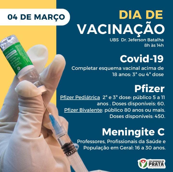 Dia de vacinação – 04 de Março