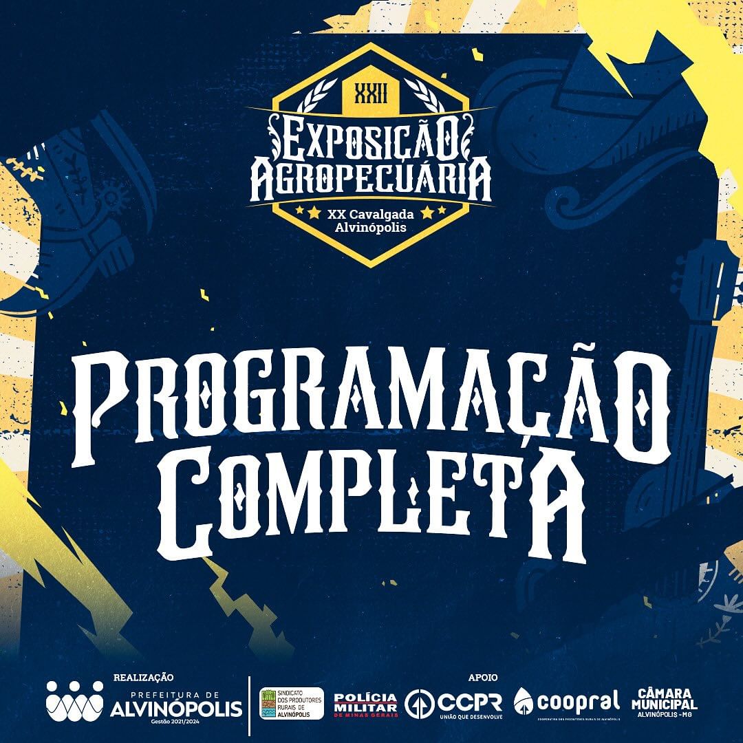 PROGRAMAÇÃO DA EXPOSIÇÃO AGROPECUÁRIA DE ALVINÓPOLIS