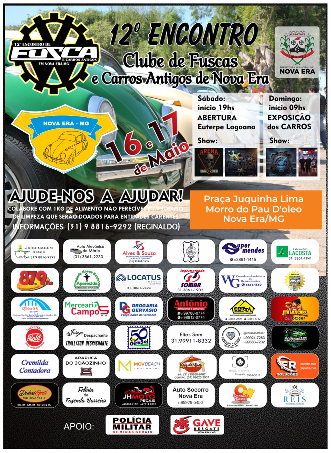 12° Encontro de Fuscas e Carros Antigos de Nova Era-MG