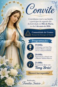 Comemoração do mês de Maria – 2 de maio de 2026