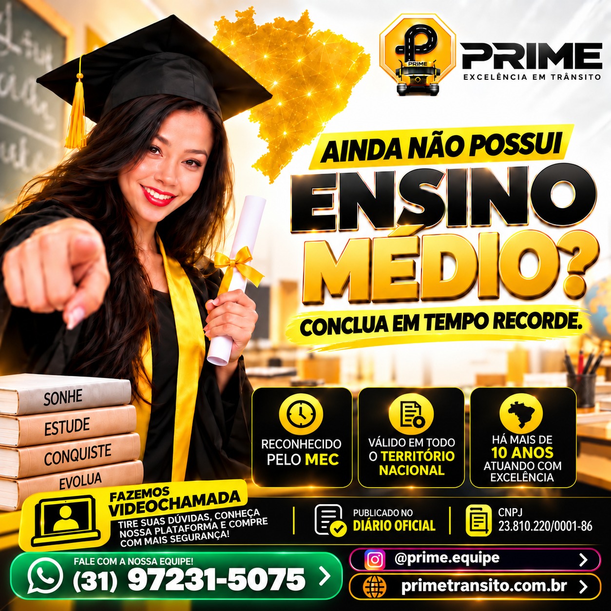 Ainda não terminou o ensino médio – Conclua em tempo recorde!
